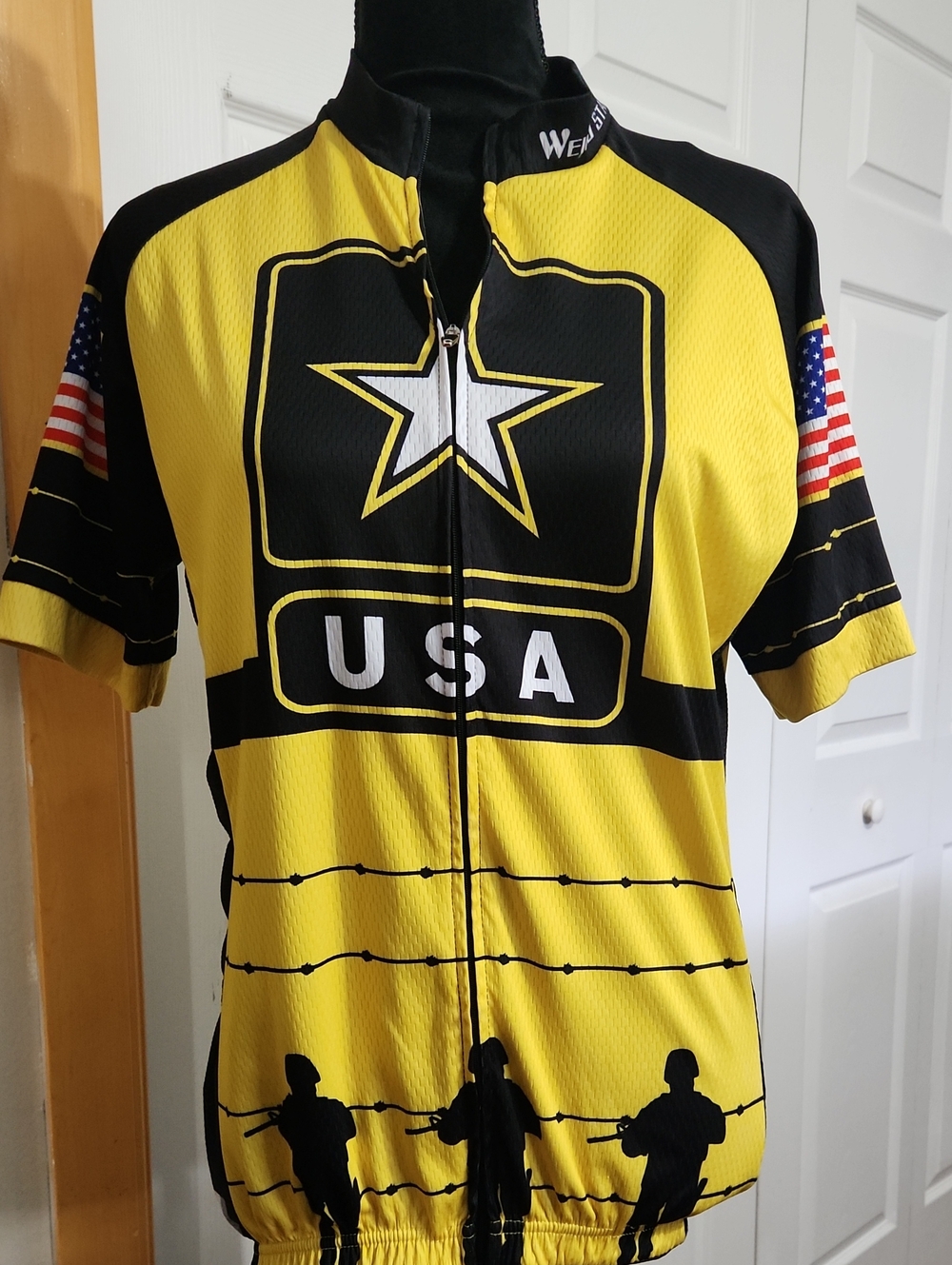 USA Army Cycling Jersey - Yellow & Black